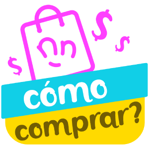 Botón con ícono de bolsa de compra y texto "¿Cómo comprar?"